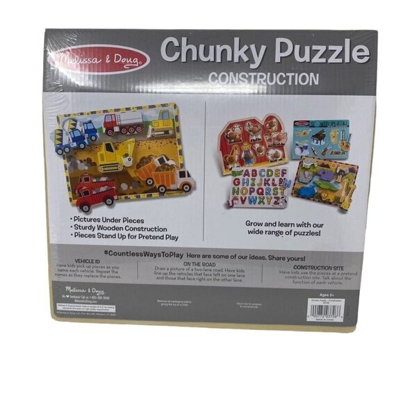 Melissa & Doug Construction Chunky Puzzle - Picture 5 of 5